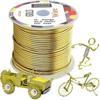 UTILE Armature Aluminum Wire 100 ft 15 Gauge 1.8 mm Anodized Craft Bendable Wire – Sculpting Metal Gold for Bonsai Trees, Clay, Crafts, Plants, Gardening, Beading and Jewelry Making (Gold)