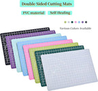 A5 Self-Healing Cutting Mat, Small Cutting Mat, Professional Double Sided Durable Cuttings Mats, Great for Hop Scrapbooking, Quilting, Fabric, Sewing Craft Projects (Black, A5)