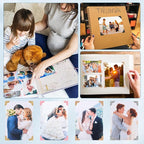 GOONAVI 15 Sheets 360 PCS Cowhide Photo Corners Notebook, Self-Adhesive Corners for DIY Album Journal, Corner Stickers for Trip Memory Book