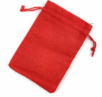 Palmhomee Pack of 25 Burlap Gift Bags with Drawstring Linen Jewelry Pouches Wedding Hessian Jute Bags for Birthday and Treat Pouches Party Wedding Favors Gift (7x9 Inch, Red)