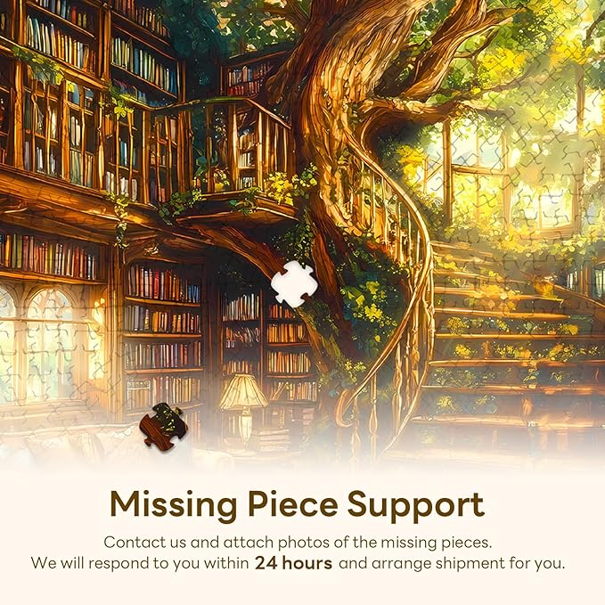 Round Puzzles for Adults 1000 Pieces, Hard Difficult Challenging Puzzles for Adults, Charming Bookstore Jigsaw Puzzles 1000 Pieces for Seniors, 3D Visual Flat Puzzle (26.6 x 26.6in)
