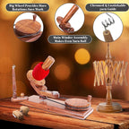 Large Handcrafted Wooden Yarn Winder & Swift – Rosewood Brown Ball Winder for Crocheting, Knitting, Weaving – Heavy-Duty Yarn Winder for 8-12 oz Skeins