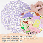 TECKWRAP Glitter Adhesive Vinyl, 12" x 12" 9 Glitter Colors with 1 High Tack Transfer Tape, Permanent Craft Vinyl for Scrap-Booking, Decals, DIY Projects, Home Decor, DIY Project Party Decoration