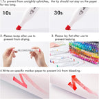 172 Colors Alcohol Based Dual Tip Art Markers, 171+1 Blender Permanent Marker Pens Plus 1 Marker Pad 1 Case Perfect for Kids Adult Artist Coloring Books Drawing Sketching and Card Making