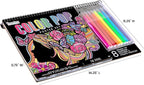 Fashion Angels Color Pop Poster Set, Includes 18 Posters & 8 Brush Tip Markers for Kids, Tweens & Teens, Perfect for Arts & Crafts, Coloring & DIY Room Decor