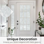 Haton Window Privacy Film, Frosted Glass Static Cling Sun Heat Blocking Window Clings, Frosting Opaque Coverings Stickers Tint for Home Office Door, Non Adhesive, White 29.5" x 78.7"