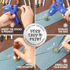 Bright Orange Wax Seal Sticks, 30pcs Sealing Wax Sticks, HOSEALING Glue Gun Wax Seal Sticks for Wax Seal Stamp, Premium Sealing Wax for Wedding Invitations, Letter, Envelope (Mini Size)