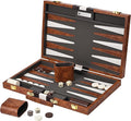 Get The Games Out Backgammon Set, Classic Board Game Case, 2 Players, Includes Strategy & Tip Guide, Perfect for Parties and Family Game Nights - Extra Large, Brown