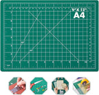 anezus Self Healing Sewing Mat, Rotary Cutting Mat Double Sided 5-Ply Craft Cutting Board for Sewing Crafts Hobby Fabric Precision Scrapbooking Project 9inch x 12inch(A4)