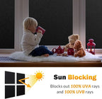 rabbitgoo Blackout Window Film, Sun Heat Blocking Privacy Cover for Glass, Removable Opaque Room Darkening Dark Black Out Window Covers Tint Shades for Home Day Sleep Light Blocker 23.6 x 157 Inches