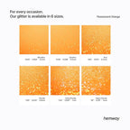 Hemway Polyurethane & Epoxy Resin Glitter 100g / 3.5oz Metallic Crystal Flake Additive for Flooring Jewelry Tumblers Glass Pigment - Microfine (1/256" 0.004" 0.1mm) - Fluorescent Orange