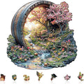 Wooden Puzzles for Adults, Spring Flower Wooden Jigsaw Puzzle for Adults, 100 Piece Unique Animal Shape Wood Puzzles Adult, Birthday Party Gifts for Friends & Family Game Home Decor (S-8.5 * 8.3in)