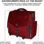ENHANCE DND Bag - RPG Dungeons and Dragons Accessory Bag with Mini Storage, Mat Holder, Dice Pockets, Suitable for 4-8 Books, Red Dragon, Customizable