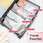 Umriox Small Zipper Pouch, 9.5x7.1 in (Black, 12 Packs), Mesh Bags with Zipper for Office Supplies Travel Accessories