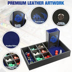 DND Dice Tray & Tower Storage Box, 4 in 1 D&D Dice Holder Case (Dice Rolling Tray, Dice Roller Tower, Dice & Miniature Storage), Great RPG Accessories Gifts for Dungeons and Dragons MTG DM & Player