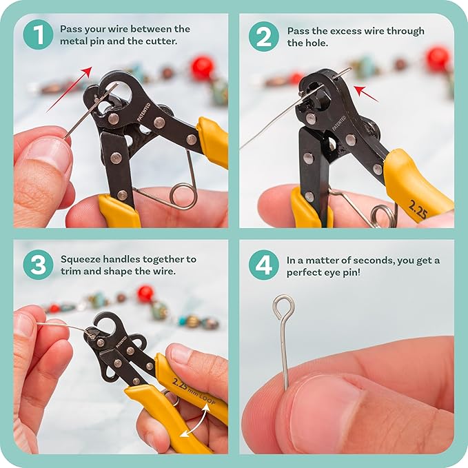 The Beadsmith One Step Loopers Combo Pack – Includes 1.5 mm, 2.25 mm & 3 mm Looper Pliers, Use With 18-26g Craft Wire, 3 pc