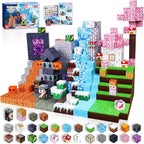 Magnetic Blocks-150PCS Magnetic Building Blocks Magnet Cubes Stacking Dark Forest Glacier Castle, STEM Montessori Sensory Toys for Kids Boys Girls Ages 4-8 Holiday Birthday Easter Gifts