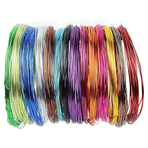 14 Rolls Colored Aluminum Craft Wire, 459 Feet 1mm Flexible Metal Artistic Floral Jewelry Beading Wire for DIY Jewelry Craft Making, Each Roll 32.8 Feet, 14 Colors