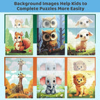 Puzzles for Kids Ages 3-5 2PK-72PCS-6 Animal Themes Magnetic Puzzles for Kids 4-6 Travel Puzzle for Airplane/Car/Road Trip/Gift Toys for 3 4 5 6 Year Old Girls and Boys