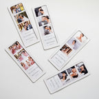 Magnetic Frames For 2x6 Photo Booth Strips – Set of 5 – White, Black, or Floral Design Photo Picture Holders – Magnetic Paper Cutout for Photobooth Photos – Simple Slim Frames for Fridge, Locker, or Party Keepsakes (5, WHITE)