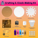Acrylic Pouring Paint DIY Clock Kit - Creative Kids Painting Kit - 6 7 8 9 10 11 12 Year Old Girl Gift Ideas, Birthday & Christmas Gifts for 6-12 Year Old Boys & Girls - Crafts for Kids 6-8 8-12