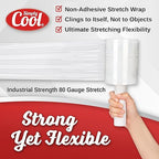 12 Pack Industrial Strength Mini Hand Stretch Wrap 5" 1000 Ft Roll 80 Gauge Thick, Shrink Wrap Roll for Moving Supplies, Furniture, Pallets, Plastic Wrap for Packing, Heavy Duty Stretch Film