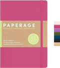 PAPERAGE Recycled Blank Journal Notebook, (Rose), 160 Pages, Medium 5.6 in x 8 in - 100 GSM Thick Paper – Hardcover Journaling Notebook for Work, School, Note Taking or Sketching