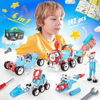 SMILESSKIDDO STEM Kits, 6-in-1 Kids Building Blocks Set - 142 PCS Educational Construction Toys with Storage Box for Kids Ages 5+