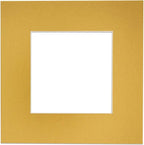 5.5x8.5 Mat for 8.5x11 Frame - Precut Mat Board Acid-Free Metallic Gold 5.5x8.5 Photo Matte For a 8.5x11 Picture Frame, Matboard for Family Photos, Show Kits, Art, Picture Framing, Pack of 1 Mat