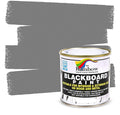 Chalkboard Blackboard Paint - Brush on Wood, Metal, Glass, Wall, Plaster Boards Sign, Frame or Any Surface. Use with Chalk Pen Wet Erase, Non-Toxic - Matte Finish [Grey] - (8.5oz Cover 32 sf)