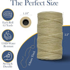 Waxed Thread 3X Wax Thread, 65 Yardx0.8mm Wax String, 150D Waxed Leather String in Cream Perfect Dream Catcher Supplies