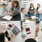 Comix Lined Journal Notebook for Women Men, Journaling Notebooks for Office School Home, Burgundy, 240 Pages, 5.5" x 8.3", College Ruled, A5, Hardcover