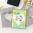 BAOFALI 6 Pcs Heart Cut Stamping Foam Grey Moldable Foam Stamps Plastic Dry Foam Stamp Pad Cut and Dry Foam Stamping Foam Block for Sculpture, Modeling, DIY Arts and Handicrafts Projects