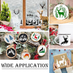 Small Stencils for Painting on Wood Reusable, 3 Inch Reusable Stencil for Craft Ornament Paint Template Stencils for Wall Card Rock Wood Signs Coasters Canvas Home Decor (Animal Deer)