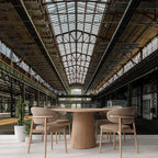 wall26 Wall Sticker/Wall Mural Industrial Interior of an Old Factory Building, Not Peel and Stick, Non-Woven Wallpaper Decorative for Bedroom, Living Room, Office - 99x96 inches