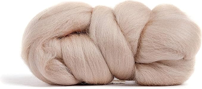 Revolution Fibers Merino Wool Roving | Premium Combed Wool Top | 22 Micron, Perfect for Felting Projects, Spinning, Wall Hangings and Tapestry (Mink)