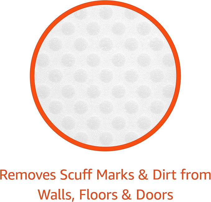 Amazon Basics Extra Durable Eraser, Cleaning Sponges, Removes Scruff Marks and Dirt from Any Surface (2 Packs of 7)