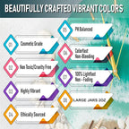 Blue Mica Powder for Epoxy Resin 56g / 2oz. Jar - TECHAROOZ 2 Tone Resin Dye Color Pigment Powder for Lip Gloss, Nails, Colorant for Slime Bath Bombs Soap Making & Polymer Clay