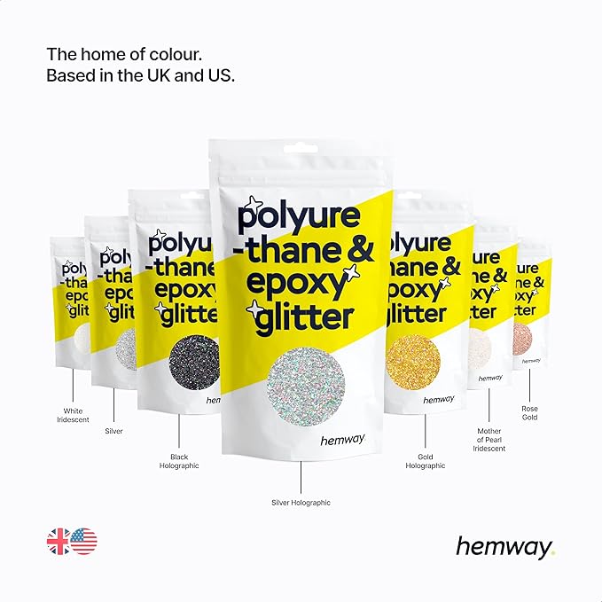 Hemway Glitter for Resin 100g Copper Metallic Crystals for Epoxy Craft Super Chunky Flakes Tumblers Wax Melt