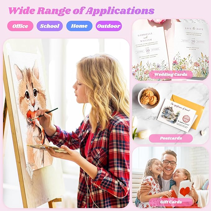 Watercolor Paper, Art Supplies for Adults Kids, 9"x12" Artist Sketch Easel Acrylic Painting Water Color Drawing Paper Bulk, Valentines Day Easter Gifts for 8 9 10 11 12 13 14 Year Old Teens Girl Boys