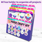 KRAFUN My First Unicorn Bunny Paper Craft Kit for Toddlers and Girls Age 3-8 Years Old, Include 18 Cute DIY Arts and Crafts Projects, Organized Art Activities Supplies Box Preschool Creative Toys