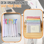24pcs Mesh Zipper Pouch Bags, 12 Colors Extra Large 12PCS A3 and 12pcs A4, Puzzle Bag for Organizing, Classroom Must Have Storage Bag, File Bags for School, Board Games and Office Supplies