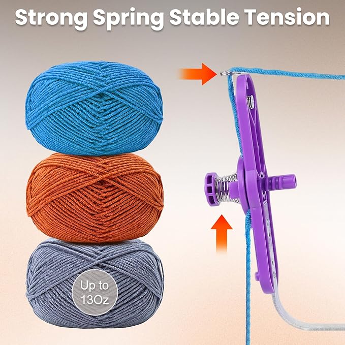 Electric Yarn Winder, Large Capacity 13oz Yarn Ball Winder for Crocheting, Automatic Yarn Cake Roller Spinner with Strong Tension & Stepless Speed, Ideal for Knitting & Crochet Lovers