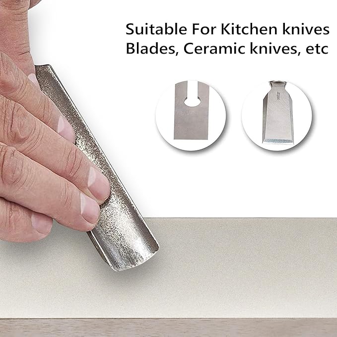 Diamond Sharpening Stone 600 Grit - Knife Sharpener Whetstone for Knives, Tools & Hunting Blades with Non-slip mat (6 x 2Inch)
