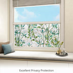 LEMON CLOUD Window Privacy Film, Stained Glass Window Film, Decorative Rainbow Window Clings, Static Cling Non Adhesive Door Stickers, Anti-UV Sun Blocker Heat Control for Home 23.6 x 78.7 inches