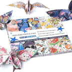 Origami Paper Kit 100 Sheets 6 Inch Square Double Sided Color 20 Vivid Colors for Hand Crafts Origami Paper Arts Creativity.Summer
