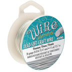 The Beadsmith Wire Elements Craft Wire – Tarnish Resistant, Soft Temper, Round, Titanium Color – 0.41mm, 26 Gauge, 15 Yard Spool – Jewelry Making, Wire Wrapping, Floral, & Other DIY Crafts