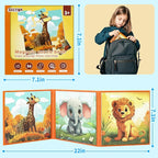 Puzzles for Kids Ages 3-5 36PCS-3 Animal Themes Magnetic Puzzles for Kids 4-6 Travel Puzzle for Airplane/Car/Road Trip/Gift Toys for 3 4 5 6 Year Old Girls and Boys
