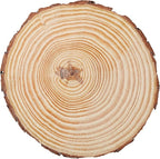 JEUIHAU 10 PCS 5.9-6.3 Inches Natural Unfinished Wood Slices, Round Wooden Tree Bark Discs, Wooden Circles for DIY Crafts, Christmas, Rustic Wedding Ornaments