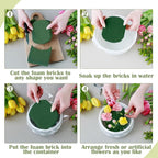 48 Packs Floral Foam Blocks Wet & Dry Floral Foam Bricks 5.5x3.1x1.8 Inch Flower Arranging Kit for Fresh and Artificial Flowers Florist Foam Blocks for Wedding Home Decor